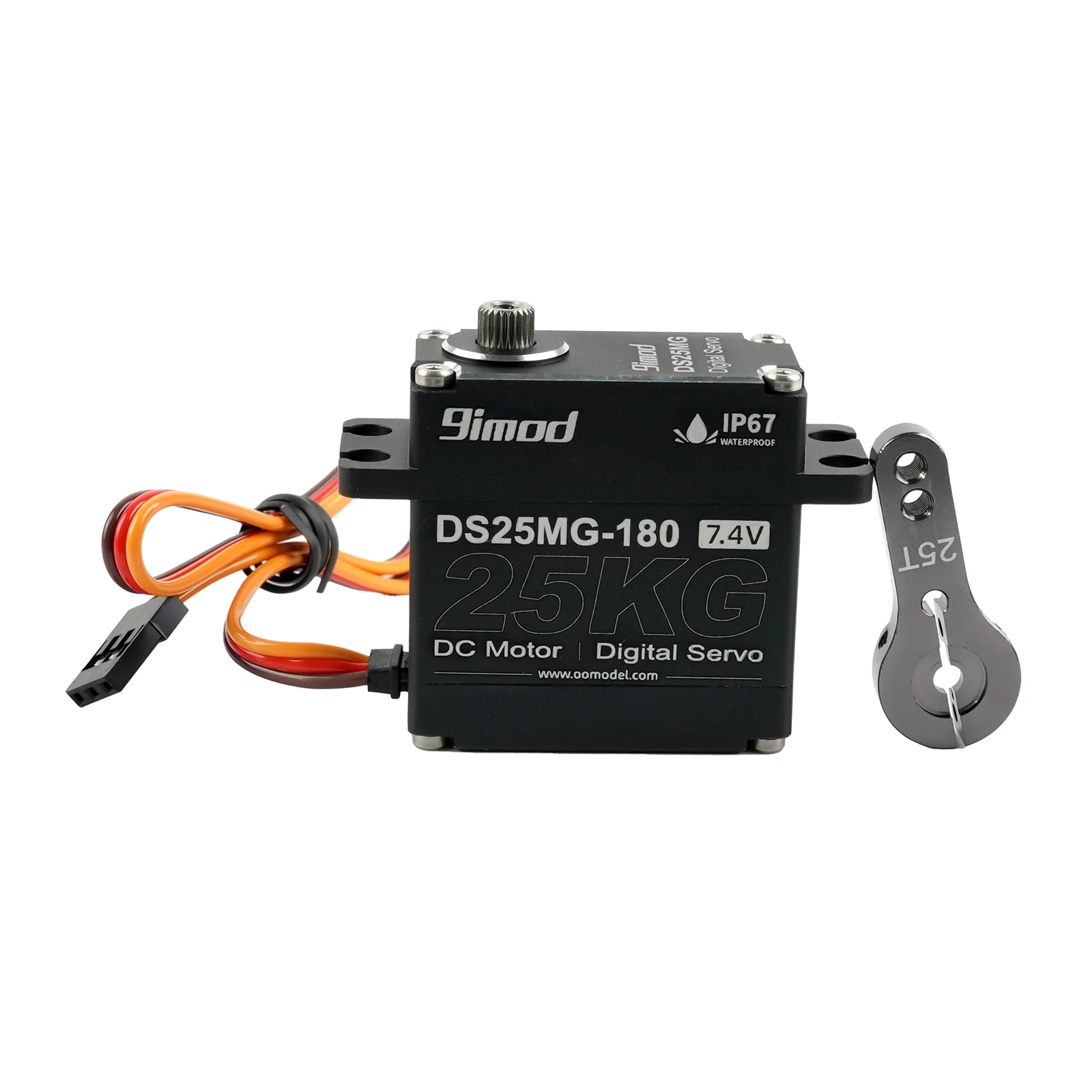 Waterproof Digital Servo 25kg Full Metal Gear Aluminum Housing Servo Motor IP67 for Arduino trx4 Scx10 1/8 1/10 RC Cars Crawler