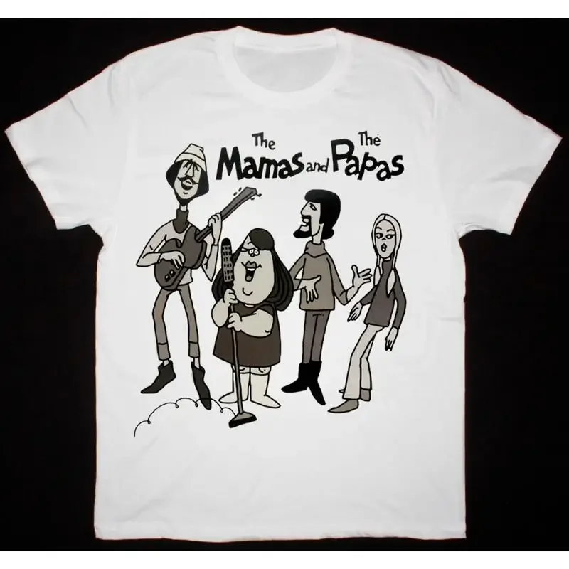 Neues The Mamas Papas Band lustiges weißes Baumwoll-T-Shirt