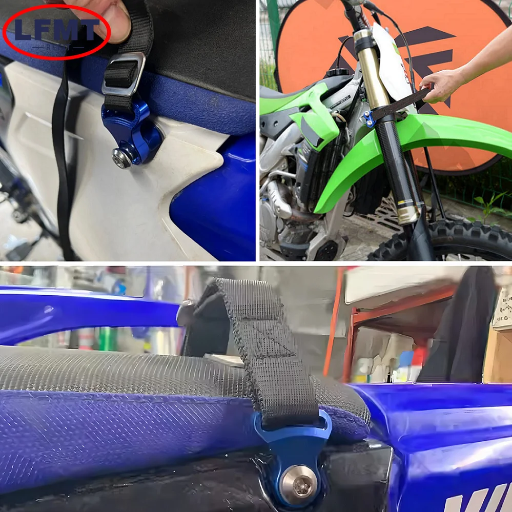 Cintura per imbracatura per cinghia di salvataggio anteriore posteriore CNC per moto per parti universali KTM Honda Kawasaki Suzuki Yamaha Motocross Dirt Bike