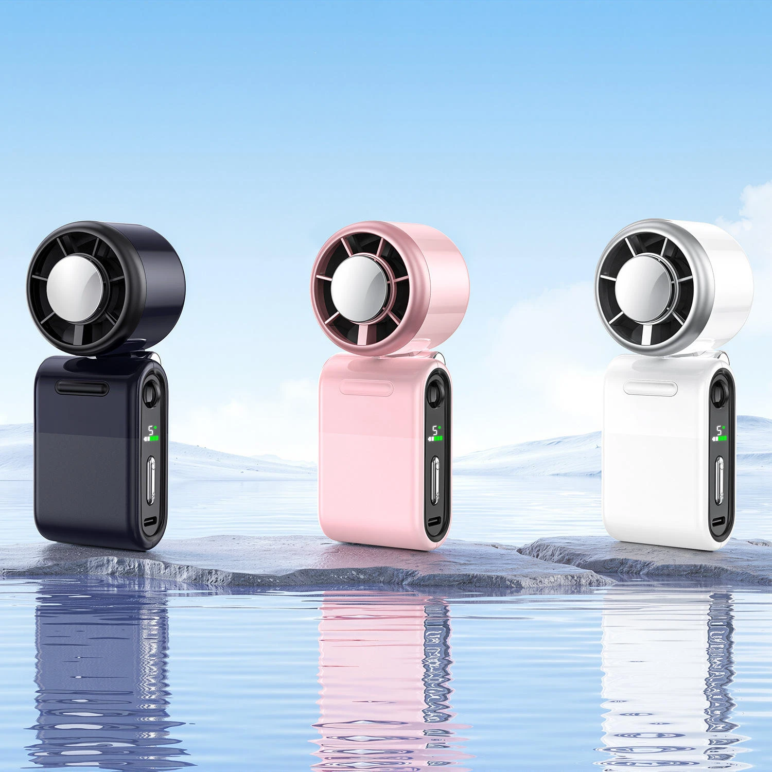 Handheld Foldable Mini Fan with Semiconductor Cooling,Speed 5 Personal Turbo Portable Fan 4000mAh,Powerful Pocket Hand Fans image 5