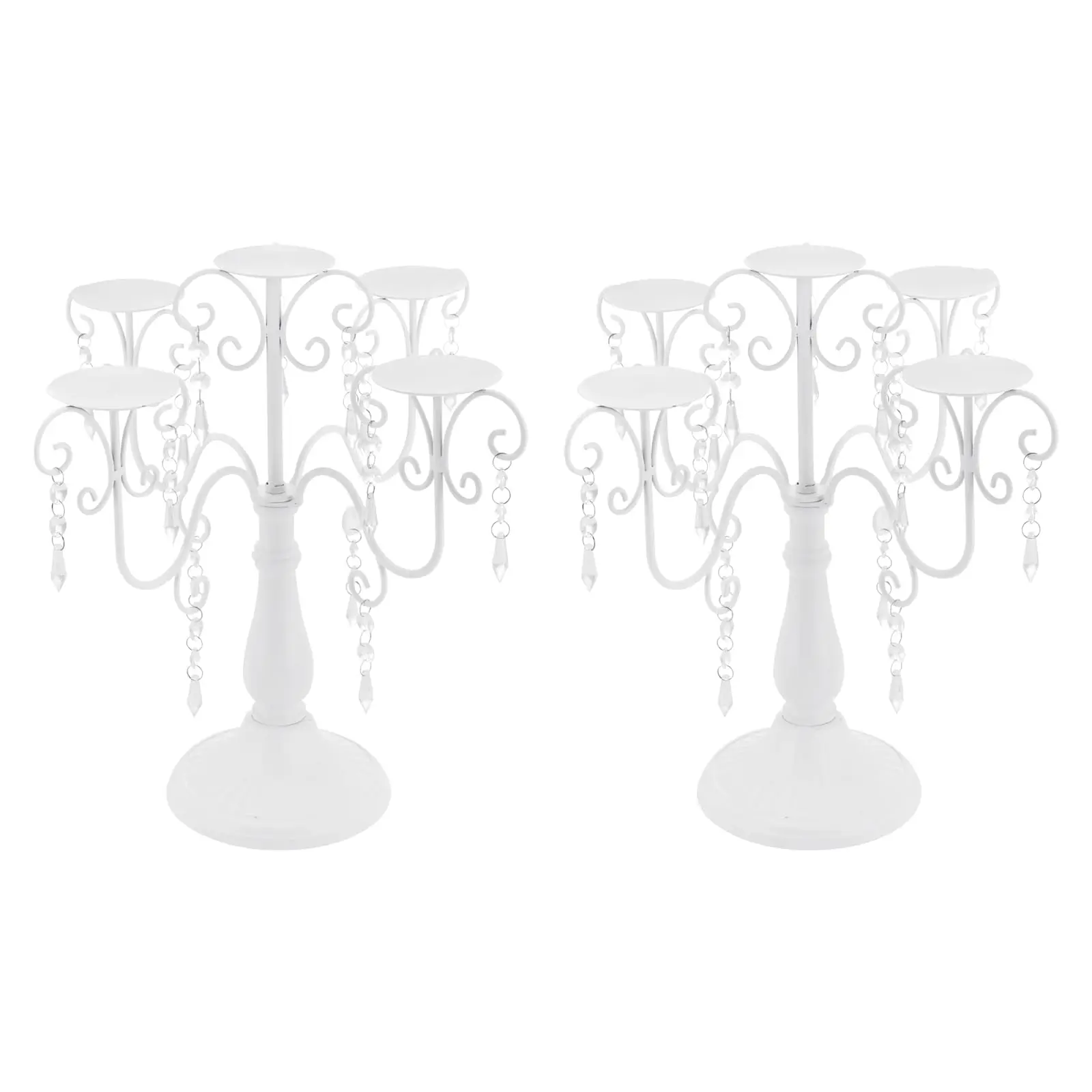 2  yra Jl Белый/Золотой Канделябр Подсвечник с 5 рычагами 15,35 дюймов Рождественская свеча Канделябр Центральная часть Декоративные подсвечники для W