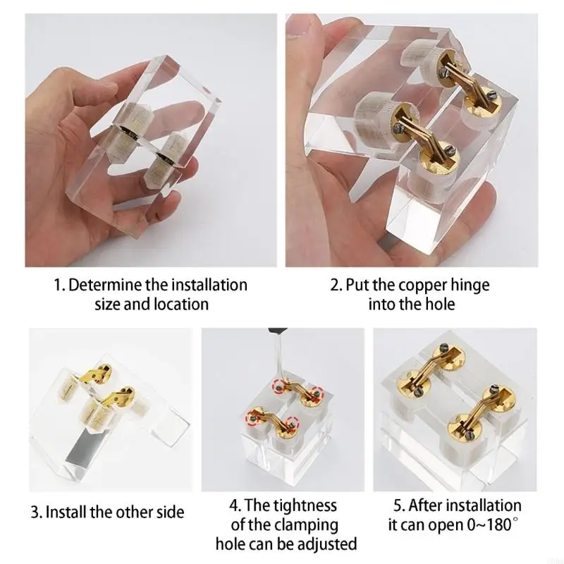  Heavy Type Brasses Invisible Hinge Small 180 Degree Opening Angles Hide Hinge