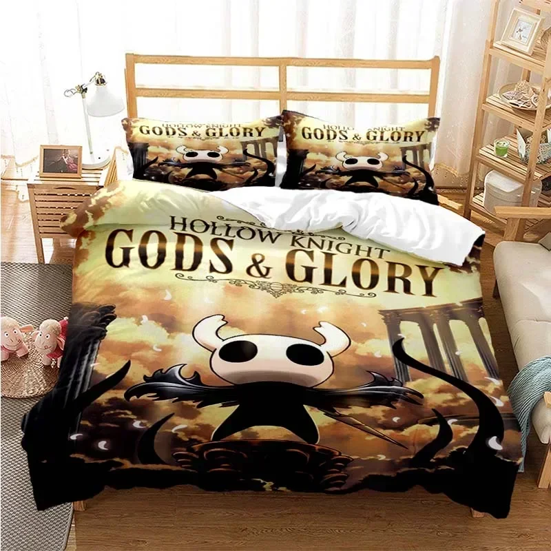 

3Pcs Hollow Knight 3D Print Bedding Set Comfortable Set Room Decoration Home Textile Hollow Knights Gift Duvet Cover Set