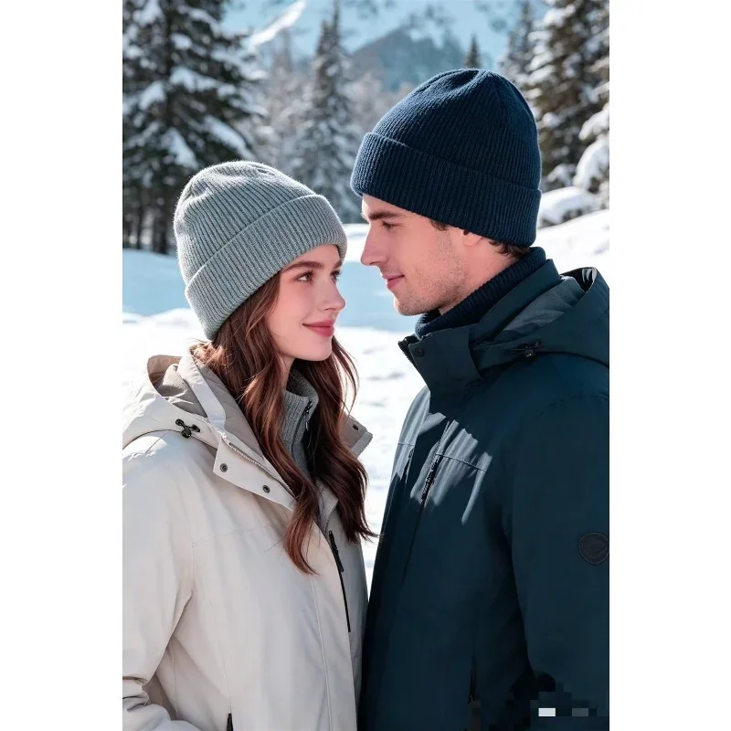Wool hat autumn and winter high elasticity men's and women's outdoor versatile light board cold hat fashionable warm knitted hat