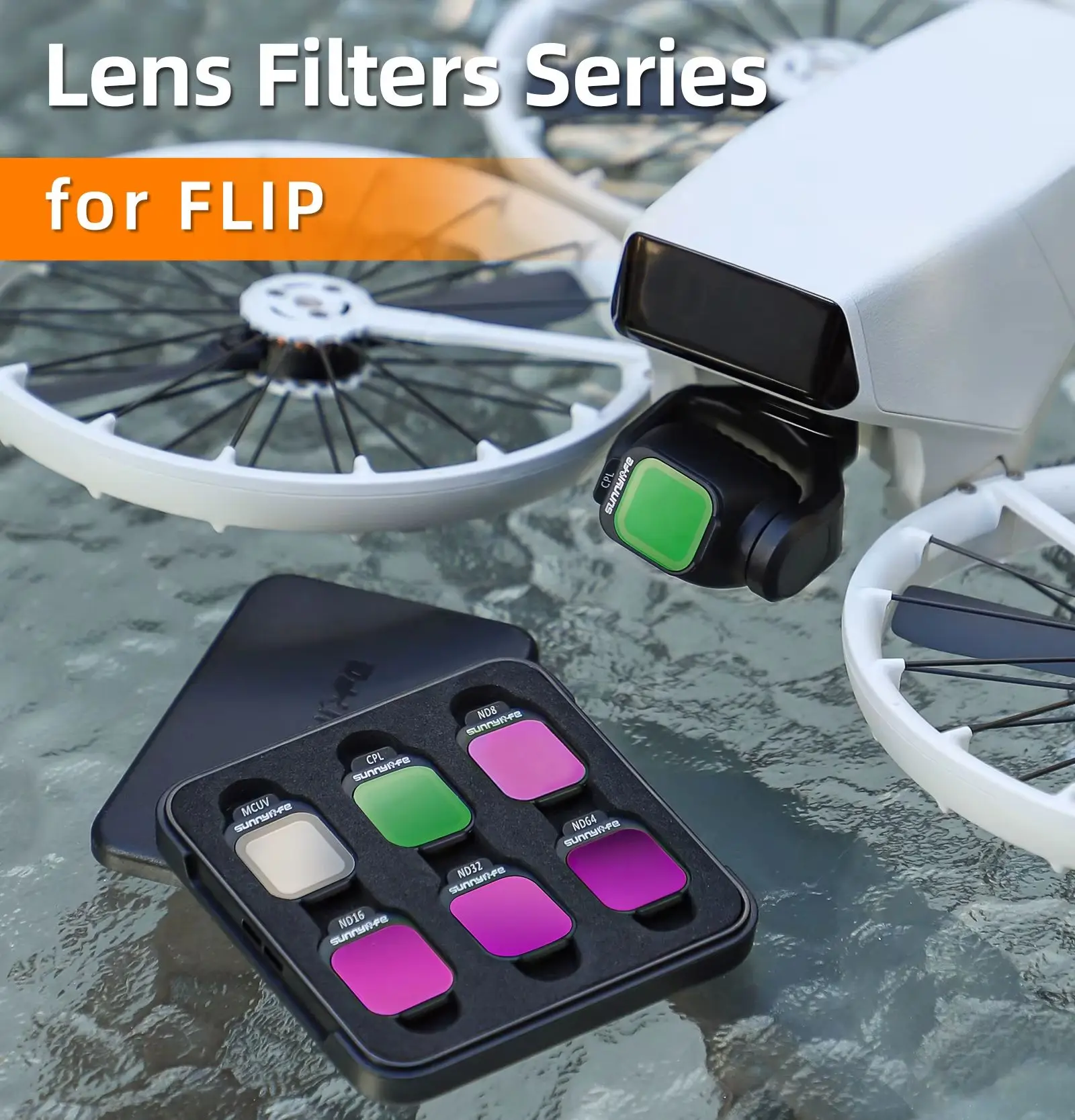 DJI FLIP HD空撮用FLIPフィルターND8 ND16 ND32 ND64フィルター MCUV/CPLキット ヘッドカメラフィルター ドローンアクセサリー