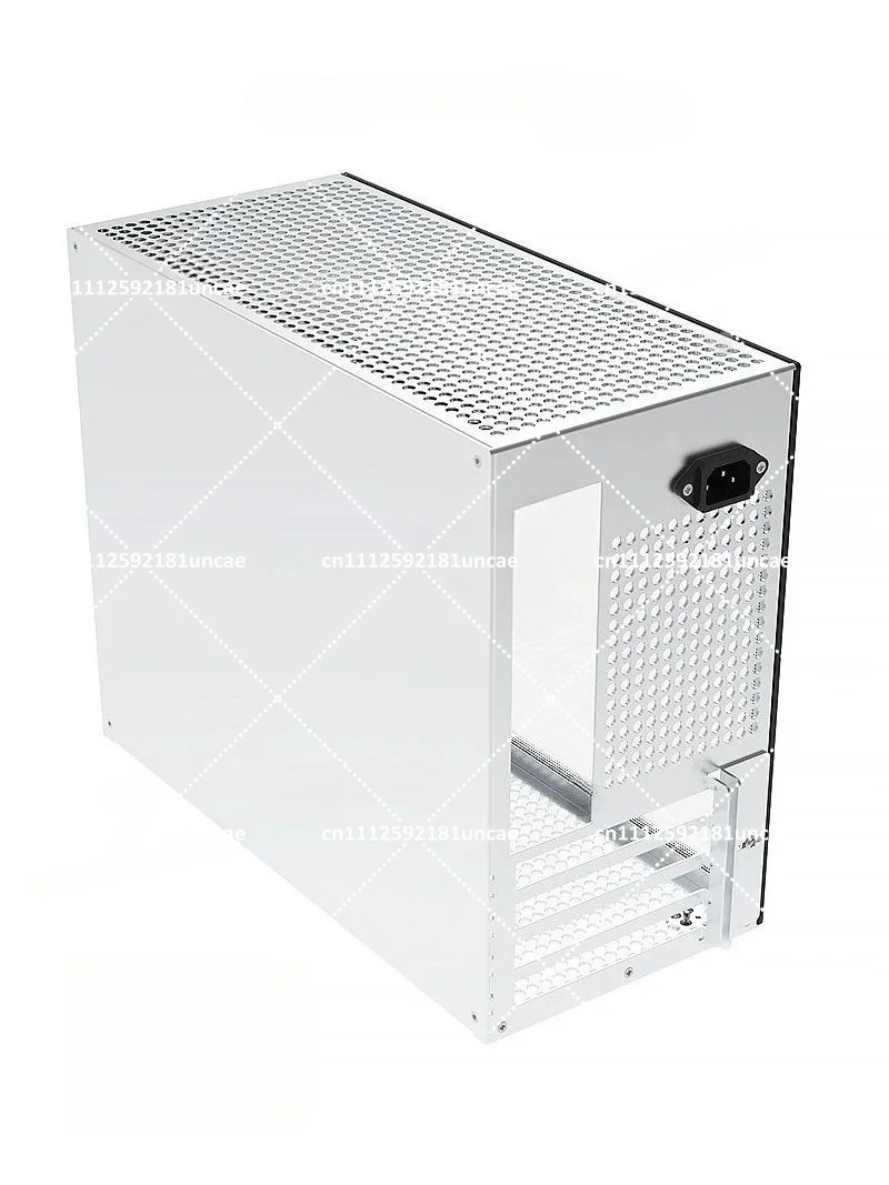 All Aluminum Mini ITX/MATX PC Case, Glass Side Panel, ATX Power Support K88 Small Computer Case