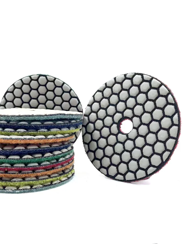 1/3/6/7 Stück Diamant-Trockenpolierpads Granit Marmor Flexible Harz-Schleifscheiben 100 mm Keramik-Steinpolierer 4 Zoll – Detail 13