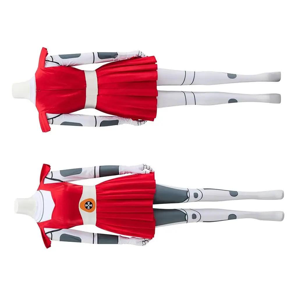 

Circus Baby Cosplay Game Costume Women's Red Dress Uniform Suit Halloween Carnival Party Disguise Fighting Outfits