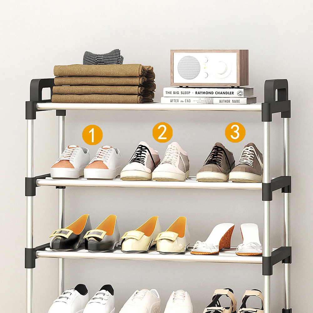 3-7Floor Simple Shoe Rack Multi Layer Dustproof Household Doorstep Shoe Cabinet Storage Space Saving Assembly Of Small Shoe Rack