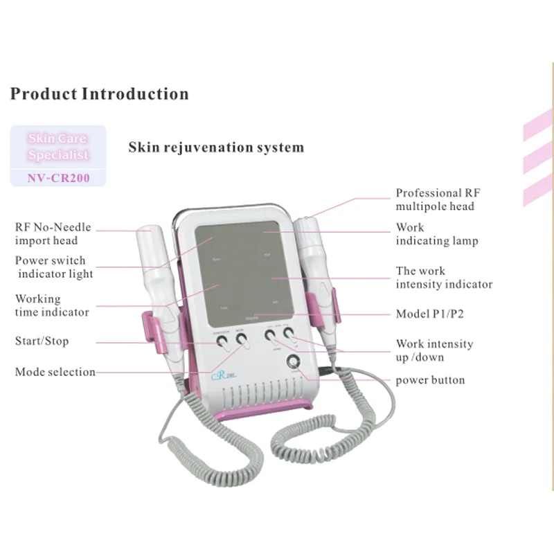 Nova-máquina facial rf para rejuvenescimento da pele, máquina facial rf, sistema de rejuvenescimento da pele, nv-cr200