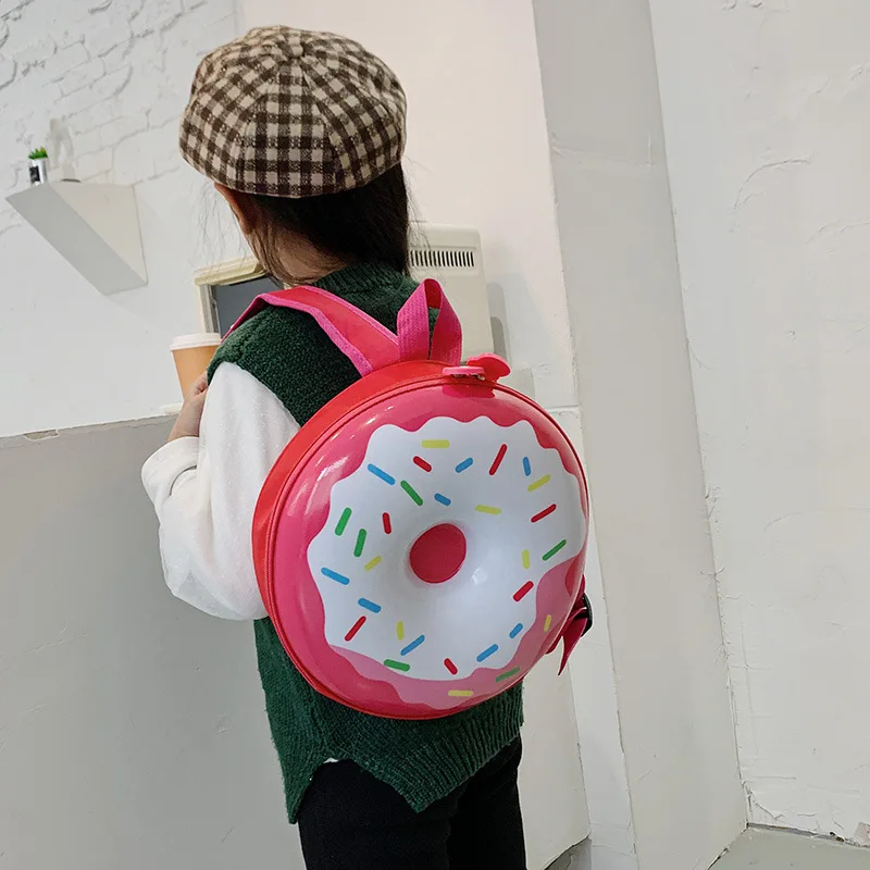 Cartoon Children\'s Backpack Tide Cute Donut Eggshell Bag Childish Baby Schoolbag Boy And Girl Backpack