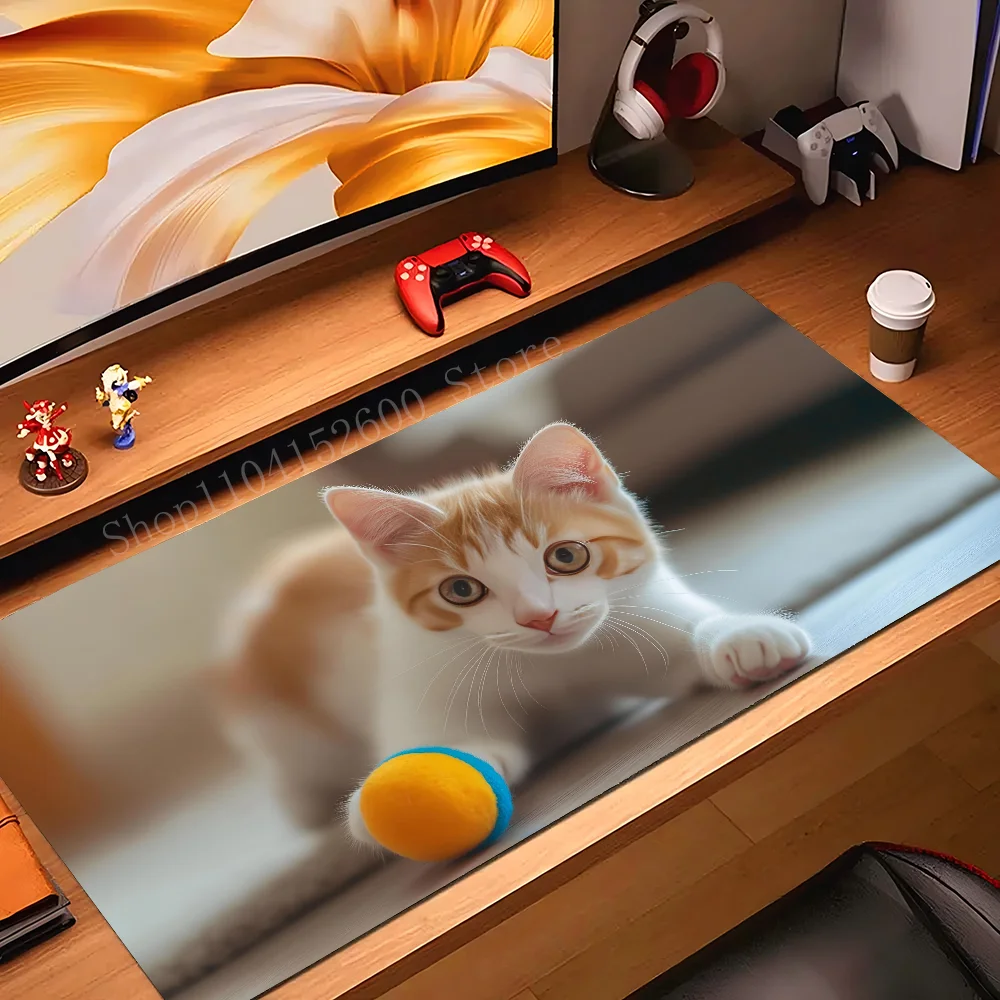 Cute Animal Cat Mousepad Mouse Mat Desk Mat With Pad Gaming Accessories Prime Gaming XXL Keyboard Pad