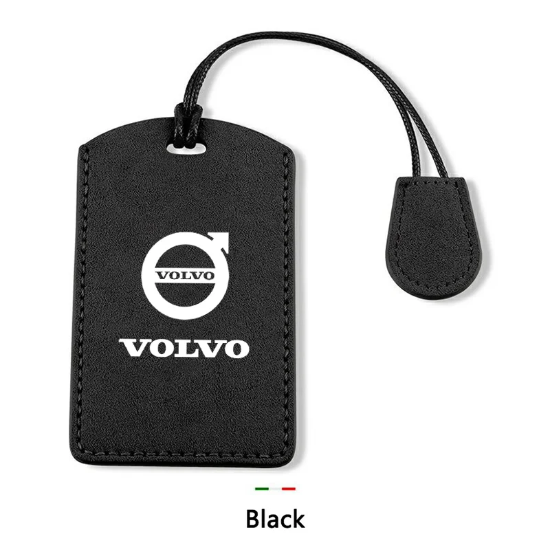 Zamszowo-skórzane etui na klucze samochodowe Smart NFC Pełna osłona Uchwyt na klucze Volvo EM90 EX30 2024 Polestar Brelok do kluczy Akcesorium — zdjęcie 7