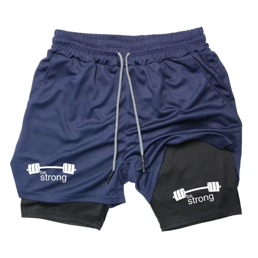 

Gym Jogging entraînement homme Fitness Sport 2 en 1 Short Anime Compression hommes t-shirt été séchage rapide