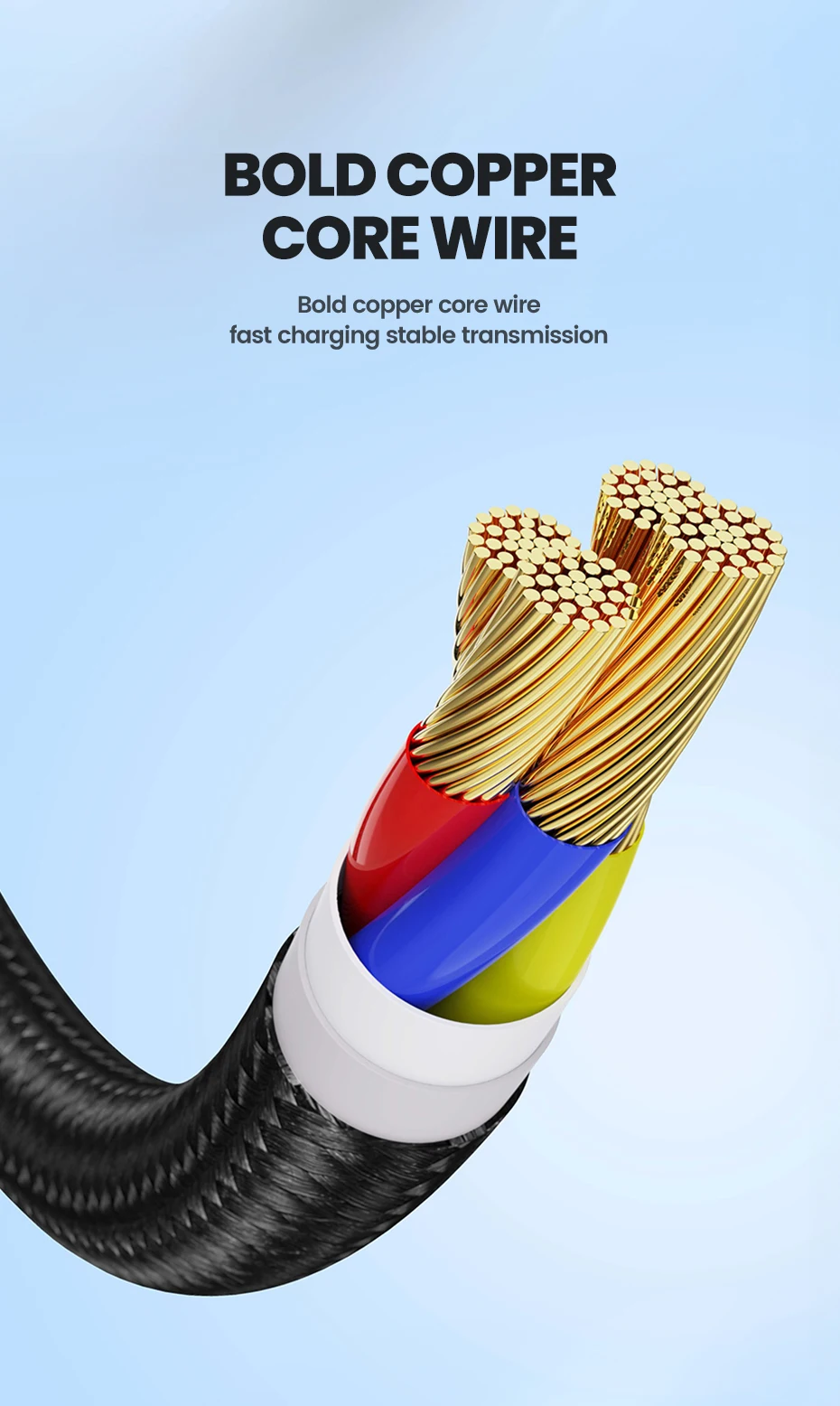 Toocki 3 in 1 USB Cable 6A 100W Micro USB Type C Charging Cable For iPhone 14 13 12 Huawei Honor Xiaomi 13 ViVo Oppo Data Cord