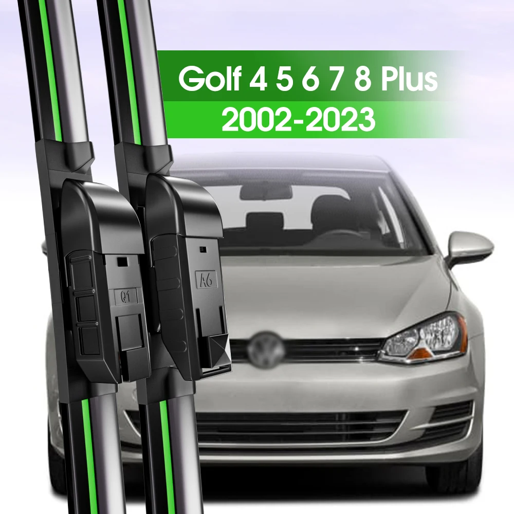 

2x Front Windshield Wiper Blades For VW Golf 4 5 6 7 8 Plus MK4 MK5 MK6 MK7 MK8 2002-2023 2018 2019 2020 Windscreen Accessories