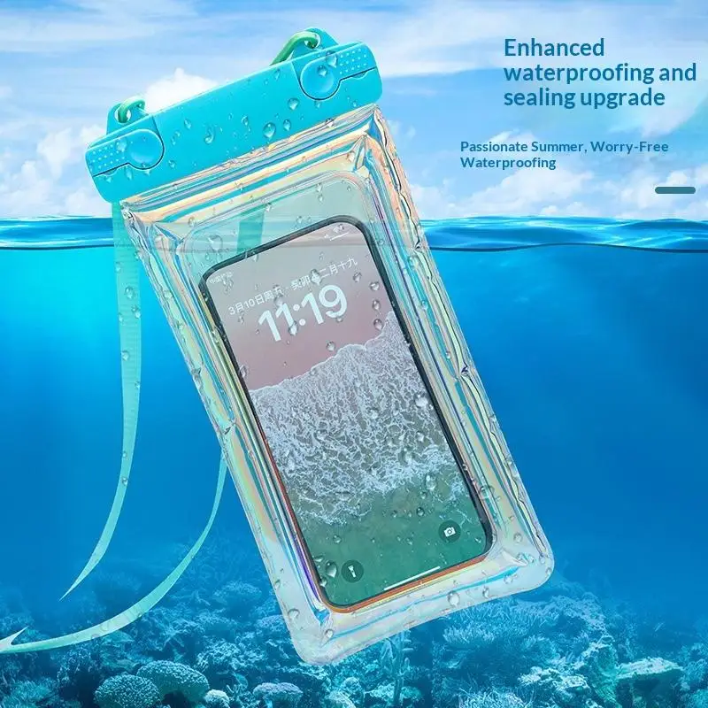 Summer Swimming Floating Waterproof Phone Bag Universal Dry Pouch for Most Smartphones Kayaking Fishing Outdoor Use
