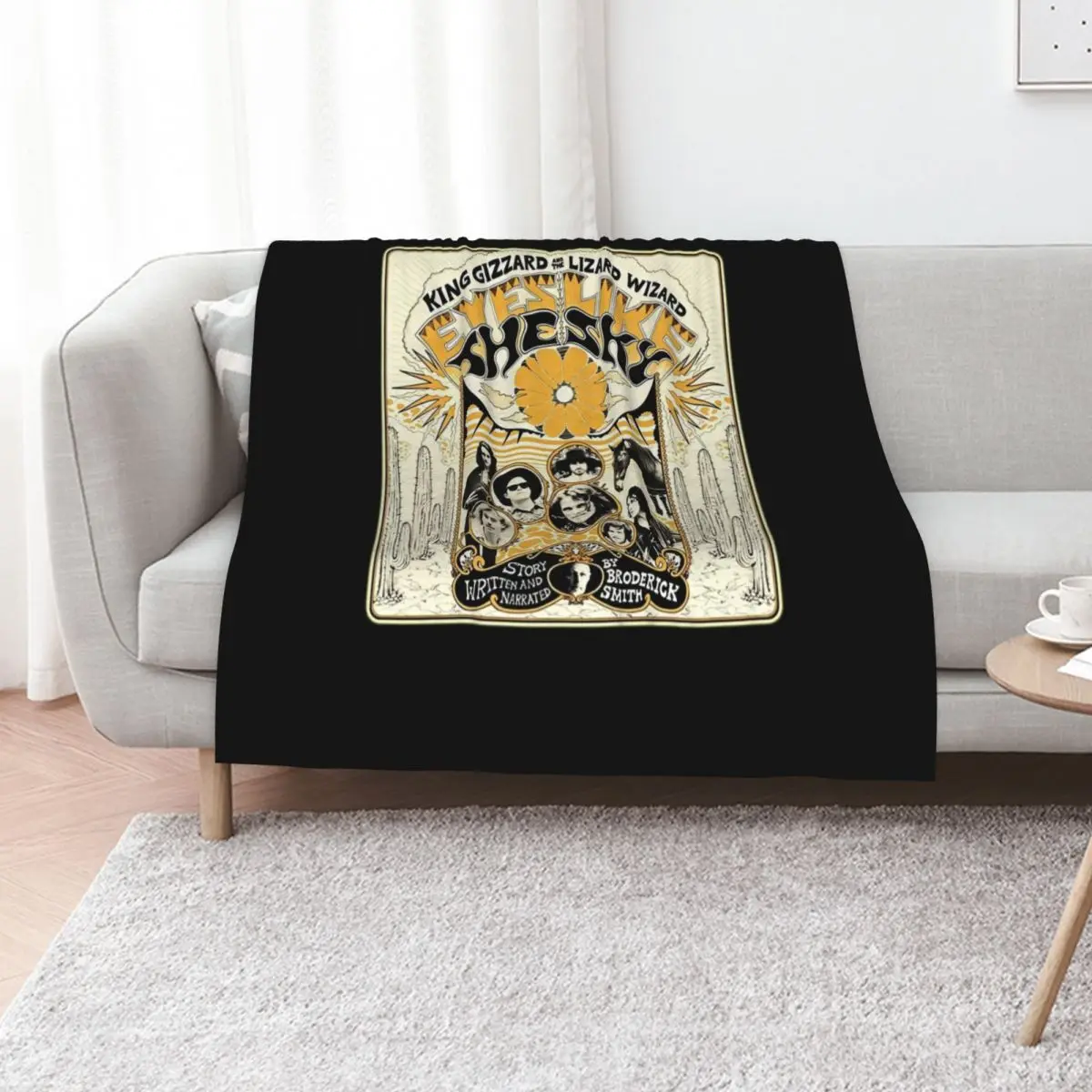 001 The Most Popular Of King Gizzard The Lizard Wizard Throw Blanket All Weather Soft Throw Blanket for Sofa