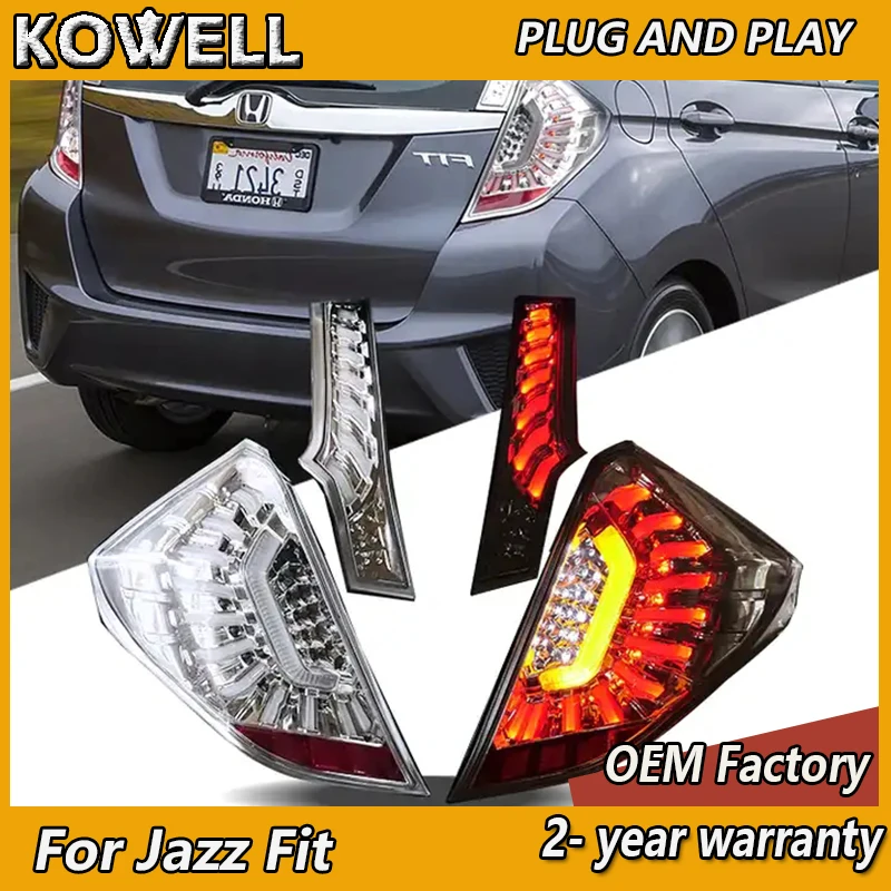 Car Styling for Honda Jazz Fit Taillight 2014-2019 Fit Tail Lights DRL Fog Brake Turn Signal Reversing