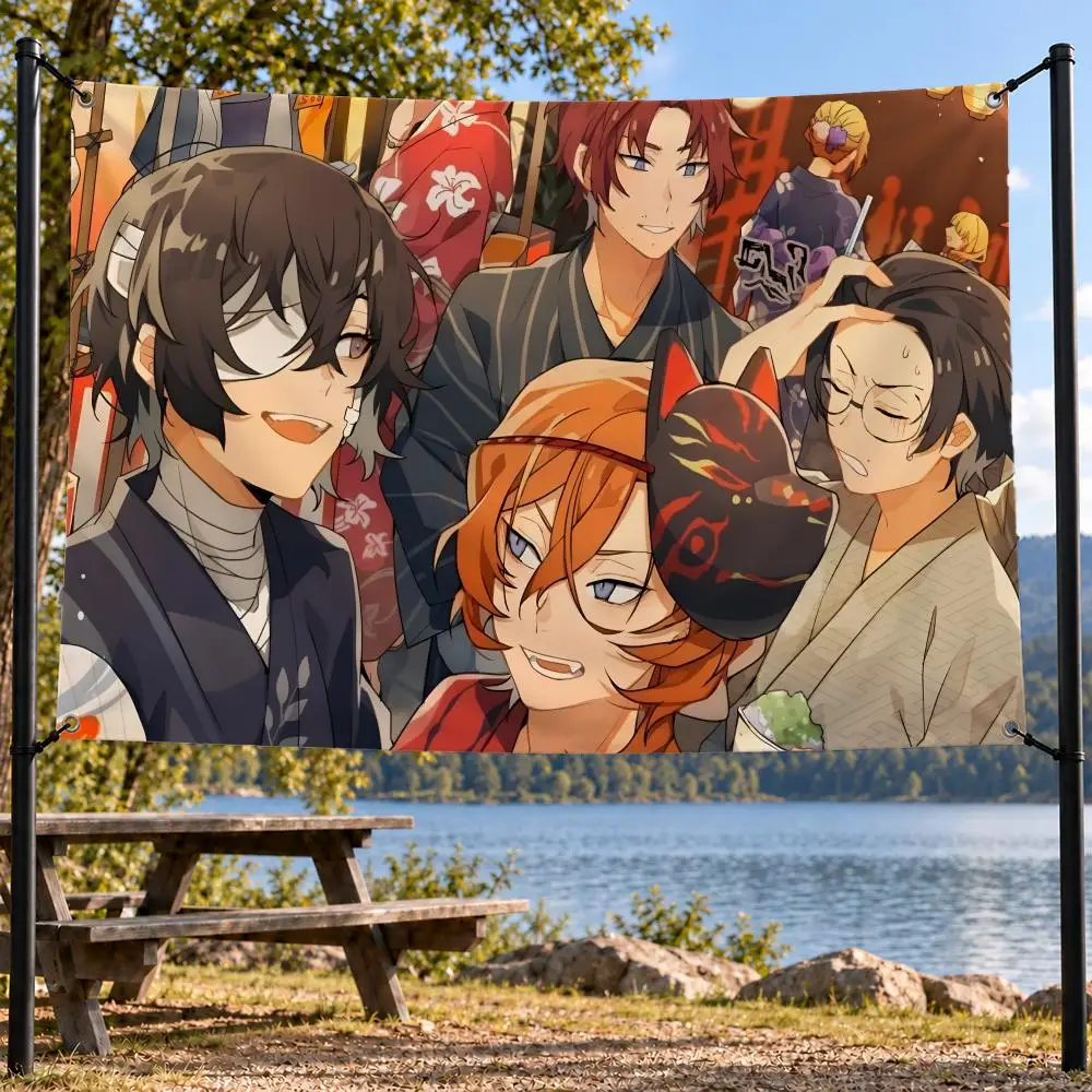 Anime Bungo Stray Dogs Flags decor flag banner,wall hanging flag,indoor outdoor wall decor,yard garden porch patio