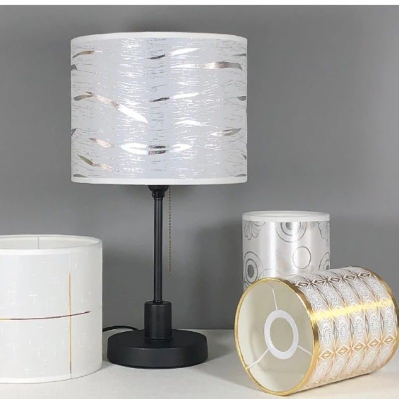 Cylinder Linen Fabric Lampshade E27 Socket Lamp Cover for Bedroom Living Room Table Lamp Floor Lamp Chandelier Replacement