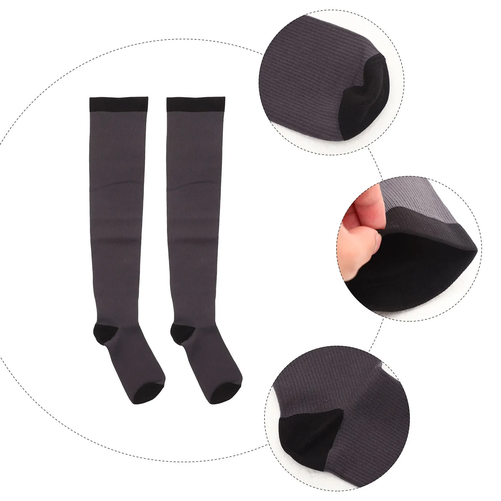 

1Pair Running Knee High Compression Socks Breathable Sports Socks Outdoor Cycling Hiking Marathon Athletic Compression