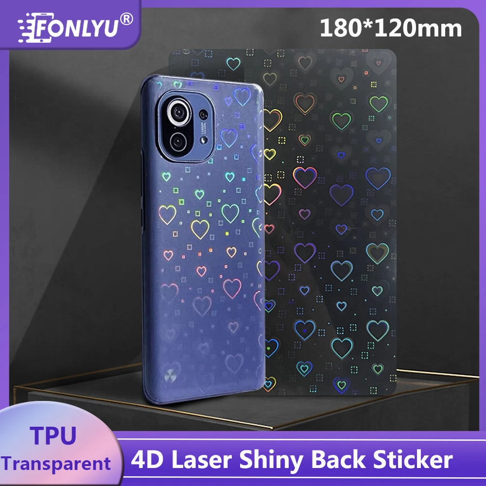 

FONLYU Transparent Laser Phone Skin Back Sticker For iPhone 15 14 13 Rear Cover Glass Protective Film for Cuting Machine Plotter