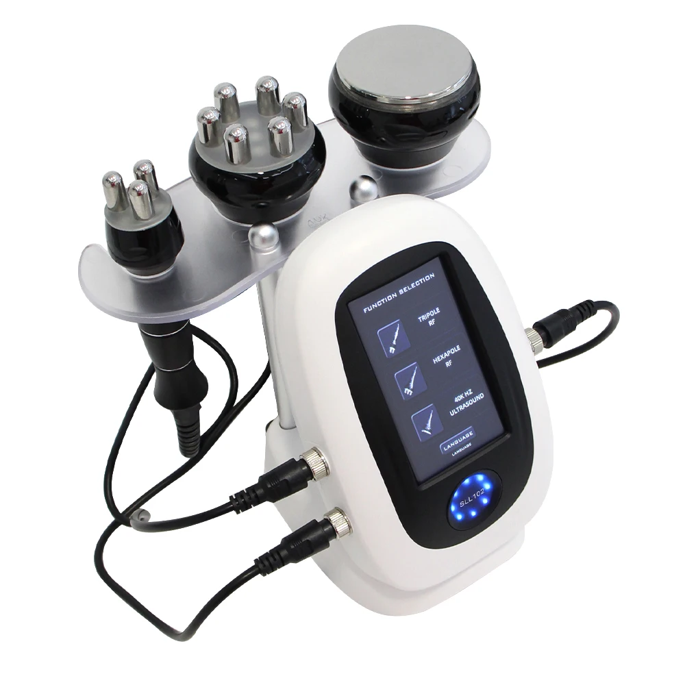 3 في 1 آلة التجويف بالموجات فوق الصوتية 40K مدلك الوجه رفع الدهون إزالة الجسم التخسيس العناية بالبشرة تشديد جهاز الجمال