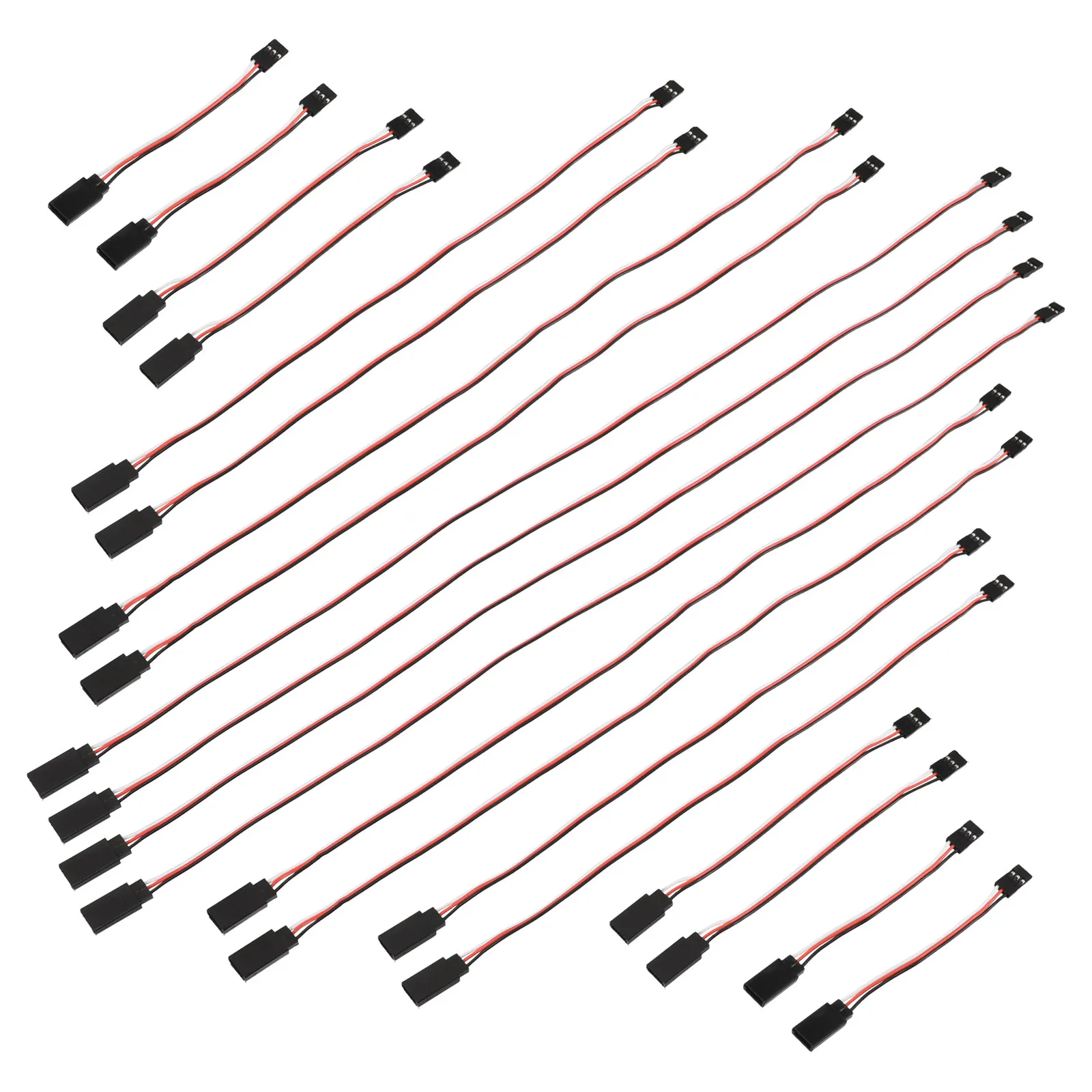 20Pcs Servo Extension Cable Female to Male Rc Servo Extension Wire Connectors Reliable Connection for Control Board Remote