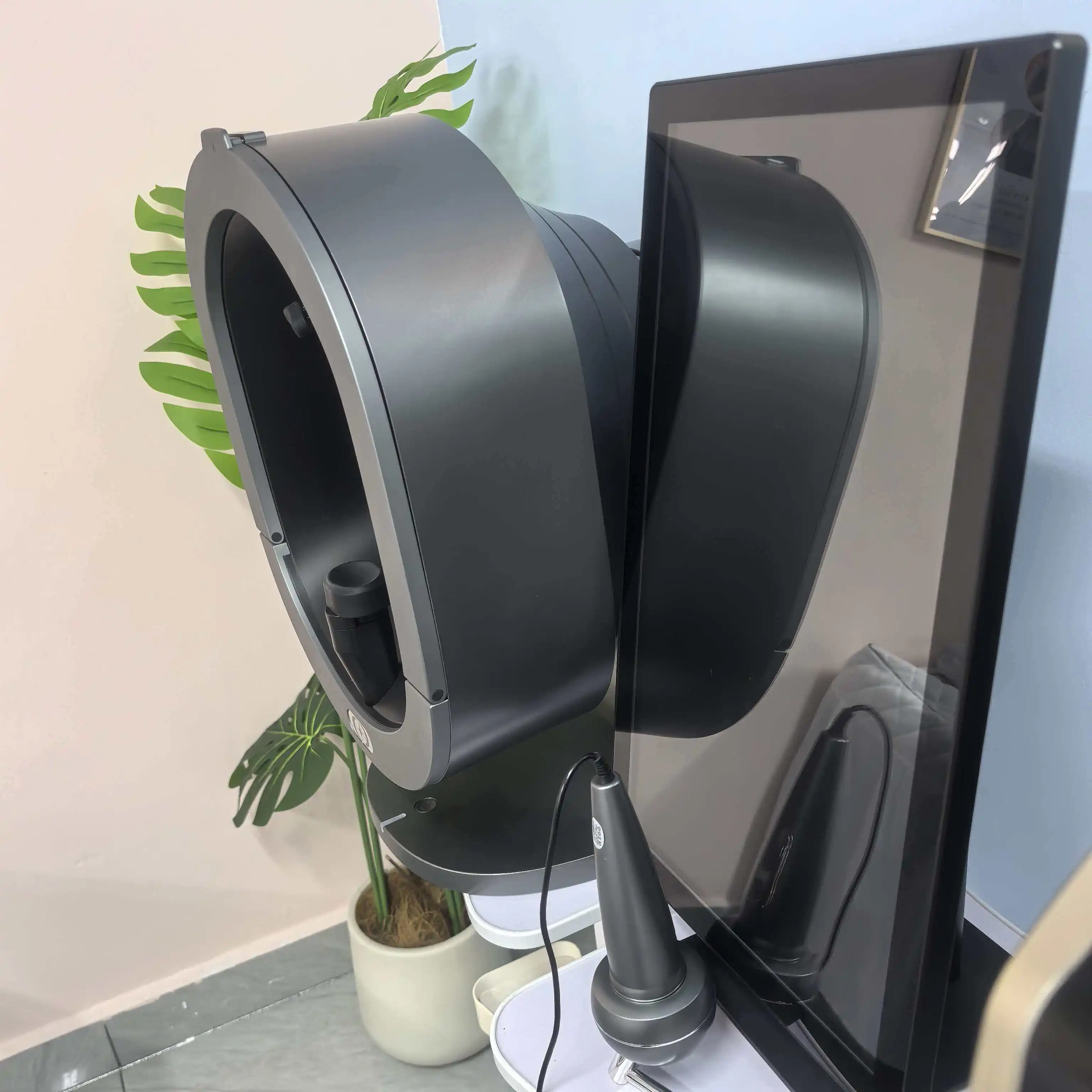 업그레이드된 X5 3D AI 피부 이미지 분석기 고화질 픽셀 전체 얼굴 스캔 다중 스펙트럼 수분 두피 감지