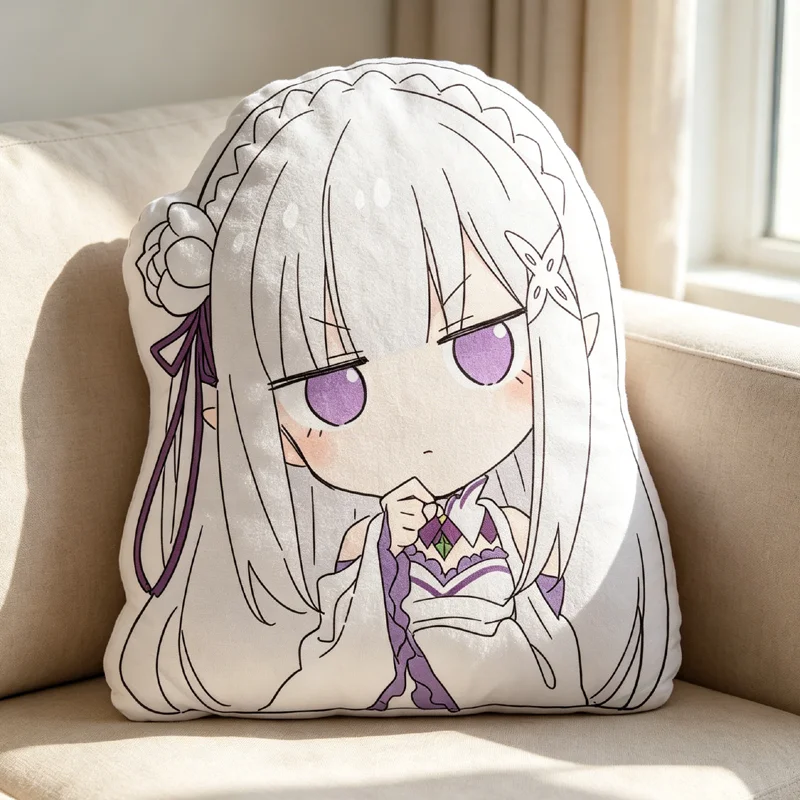 Rezero Rem Re:Life In A Different World From Zero Soft Cushion Cover Decoration Pillow Anime Rem Ram Home Stuffed Throw Pillows