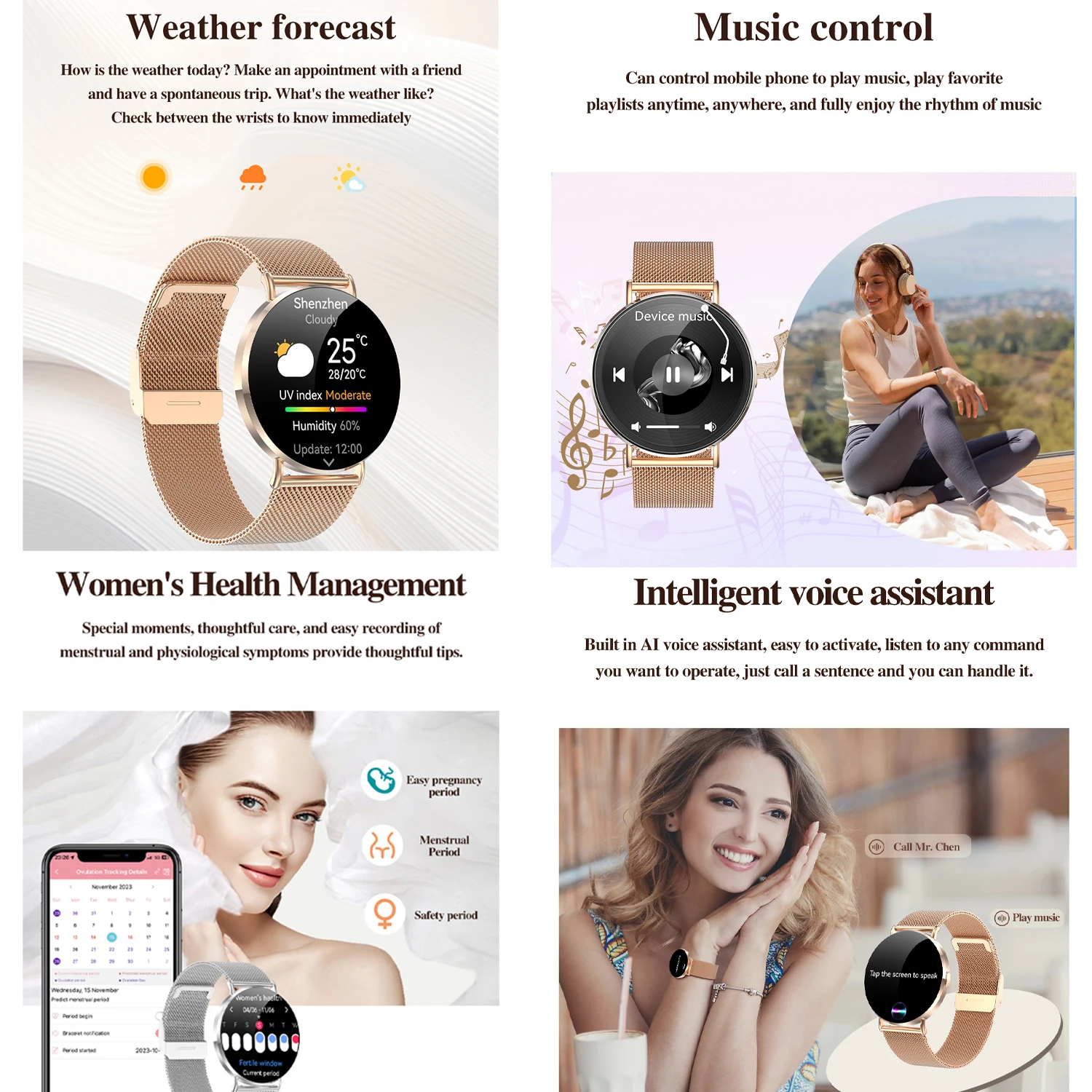 New 3D KM88 Women's Ultra-thin Smart Watch Health Management Sports Monitoring Bluetooth Call Music Control Fashion smart watch