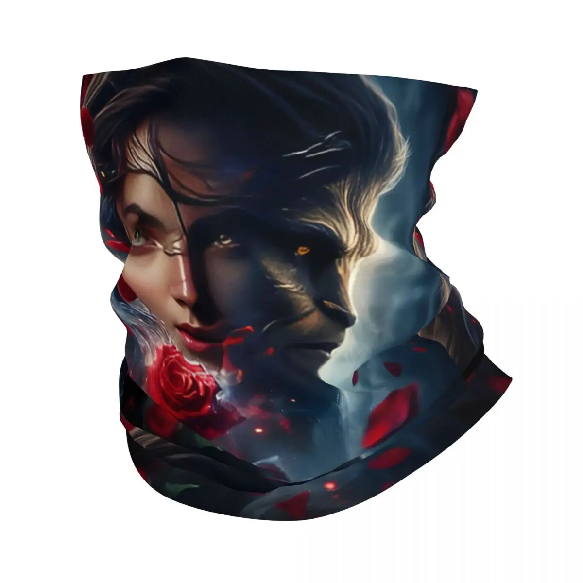 

Beauty And The Beast Anime Headband Neck Warmer Ski Hunting Tube Scarf Cartoon Kawaii Romantic Fantasy Film Face Bandana Gaiter