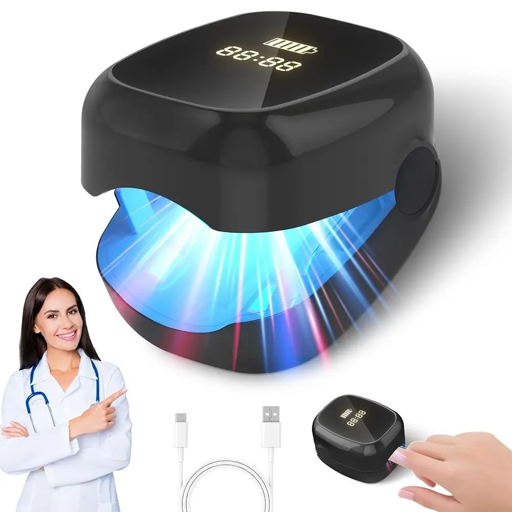 Traitement Laser efficace des champignons des ongles, lumière LED, dispositif Portable et pratique pour les ongles, lampe Rechargeable pour enlever les champignons des ongles