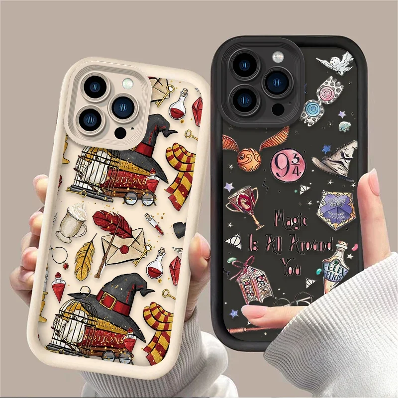 Case For iPhone 16 15 14 13 12 11 Pro Max X XS X S Max XR SE 2020 7 8 Plus iphone16 Gorgeous Magic Potters Wand Harries Silicone - náhled 4