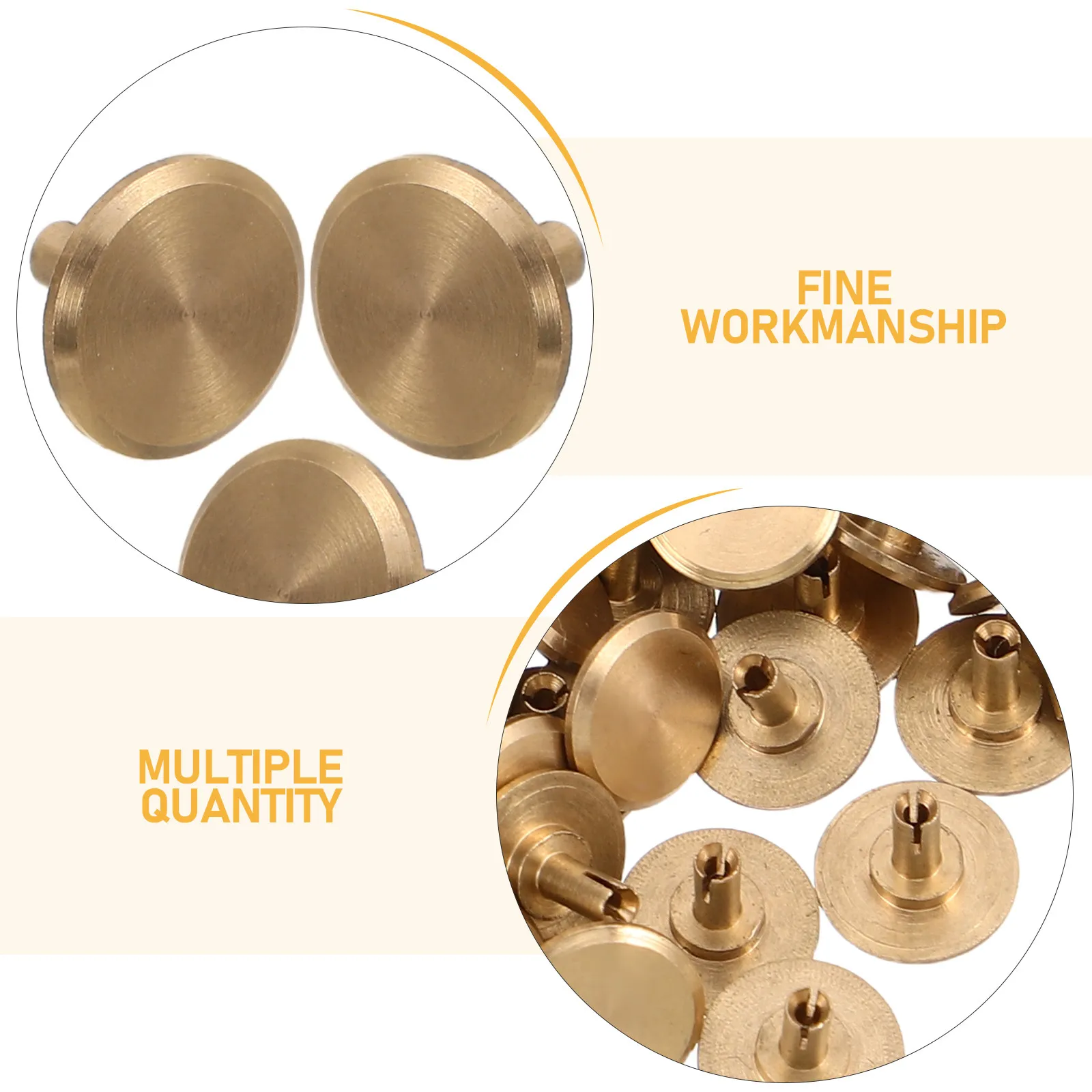 100Pcs Copper Clock Second Hand Caps Stable Accurate Timekeeping DIY Quartz Wall Clock Repair Parts Replacement Caps Kit