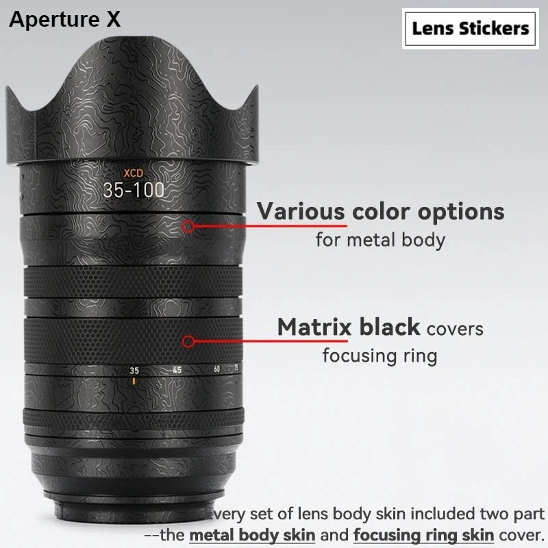 For HASSELBLAD 35 100 Lens Sticker for Hasselblad XCD 35-100mm F2.8-4 Lens Wrap Cover XCD35-100 Protective Skin