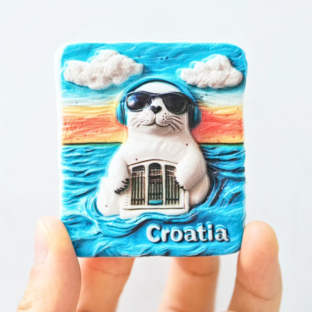 

Croatia Scenery Fridge Magnet, Blue Scenery Fridge Magnet, Ocean Scenery Fridge Magnet, Croatia Tourism Fridge Magnet, Photo Fri