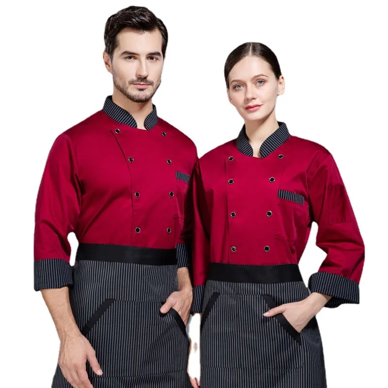 Origianl Chef Overalls Long Sleeves Meal Clothes Apron Sets, Cake Shop Baking Tools