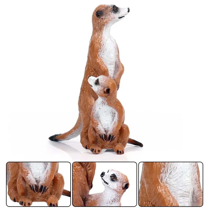 Oenux Simulation Neue Wilde Tierfiguren Stehende Wüsten-Meerkatze Otter Nutria Modell Actionfiguren Kinder-Lernspielzeug Geschenk – Detail 11