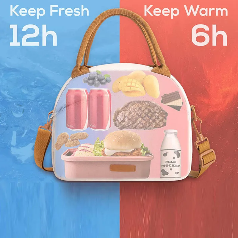 Borsa portaoggetti alla moda borsa termica da viaggio isolata per il pranzo da viaggio borsa termica da Picnic borsa termica portatile impermeabile