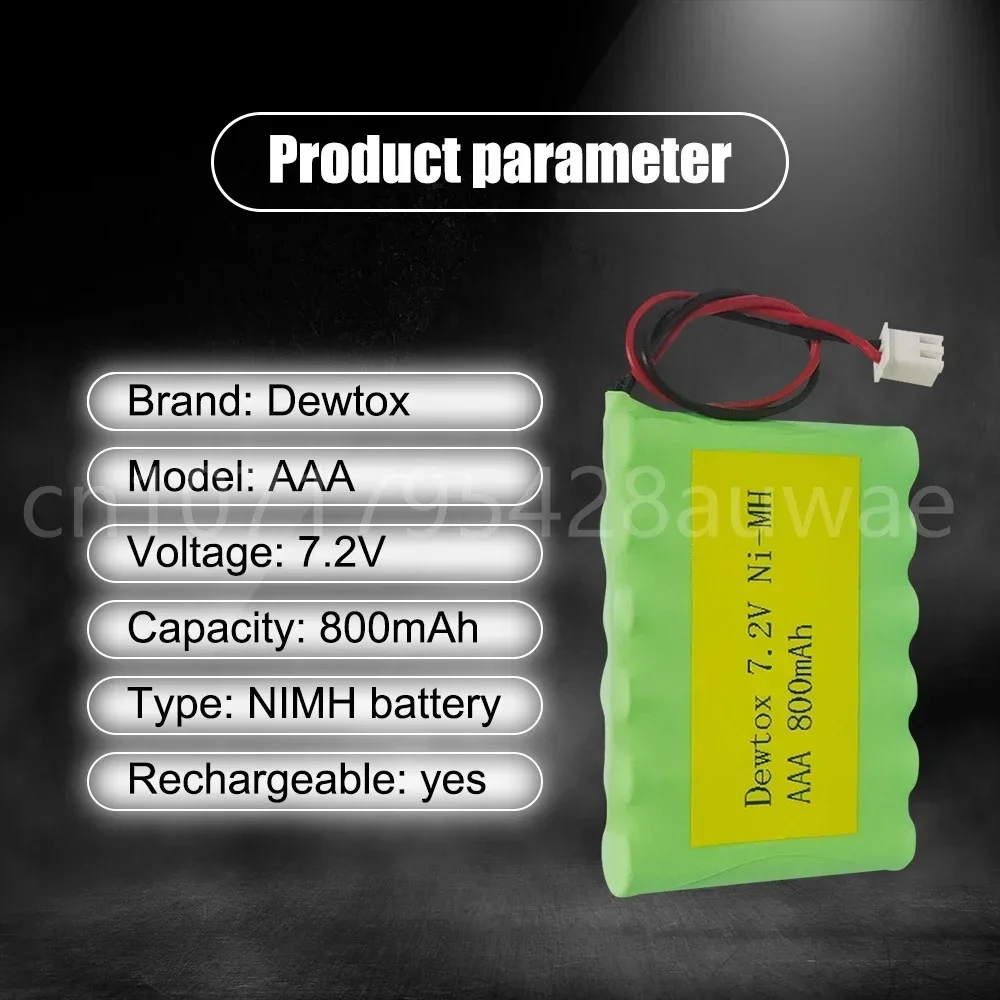 NI-MH AAA 800mah 7.2v Is Suitable for Remote Control Car Electric Toy Industrial Equipment Rechargeable Battery Pack with Plug