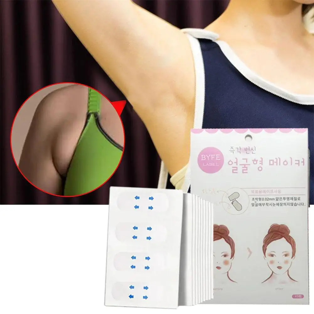 40/200PCS Invisible Wrinkle Removal Sticker - V Face Patch Mask Slimming Lift Facial Tapes Q1J0