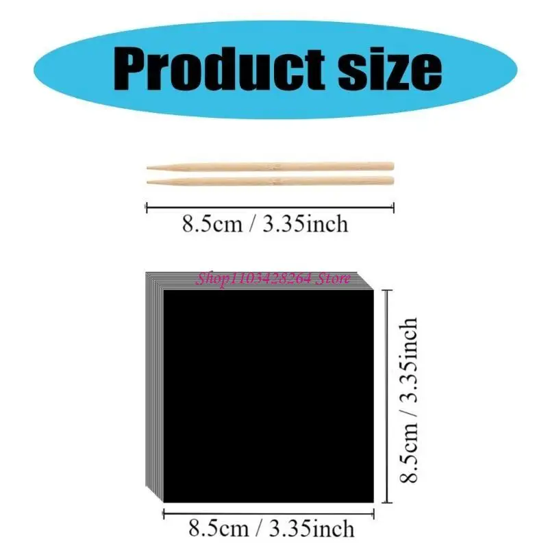 Note graffi, 100 fogli con stilo per espressione creativa Drawing arts Note Scratch Artwork per arte artistiche per bambini