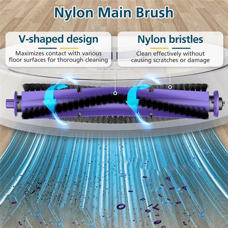 A04G-قطع غيار المكنسة الكهربائية فرشاة رئيسية فرشاة جانبية ممسحة وسادة فلتر Hepa لـ Narwal Freo جهاز آلي لتنظيف الأتربة