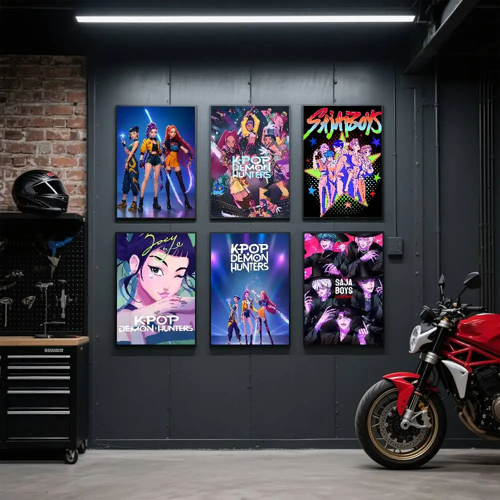 Anime Saja Boys K Pop Demon Hunters Movie Poster Art Print Anime Style Home Decor Ideal Gift Perfect Room Decor