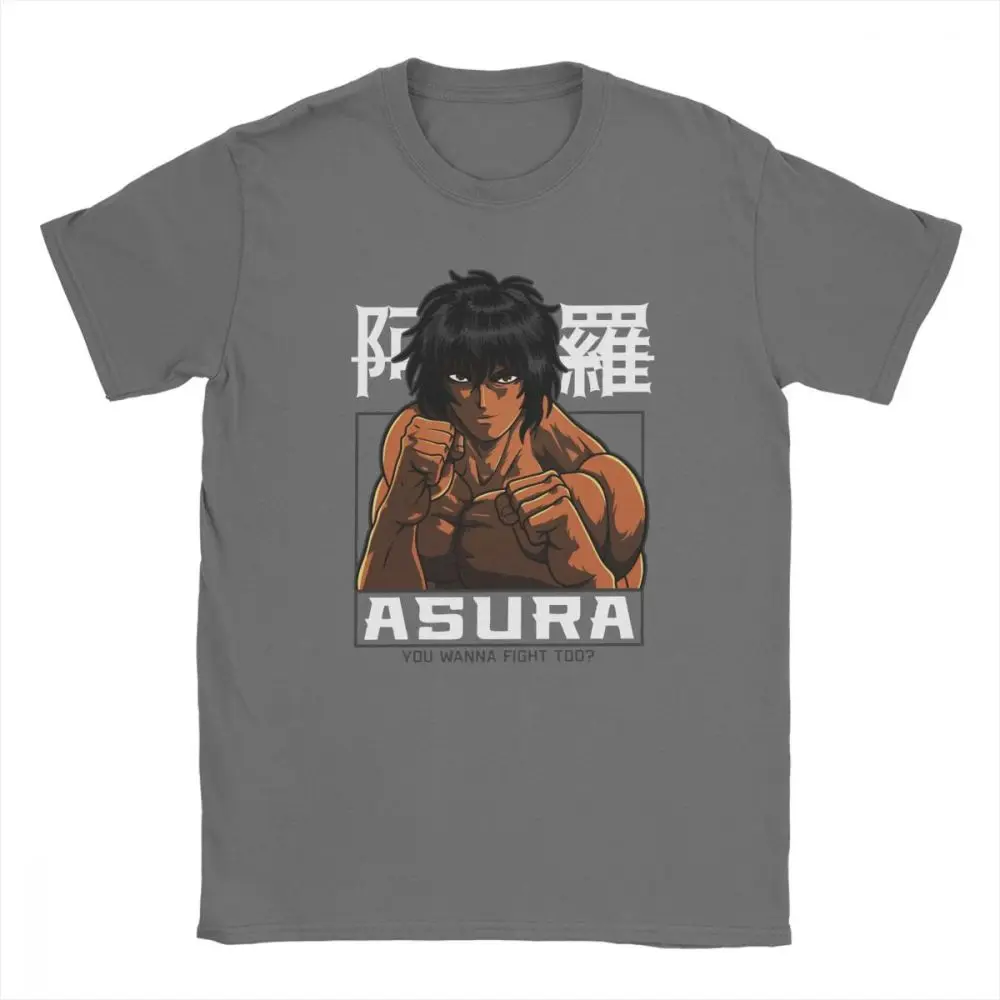 Funny Tokita Ohma You Wanna Fight Too Kengan Ashura T-Shirts For Men Harajuku Oversized T Shirt Boxing Fighter Graphic Tees