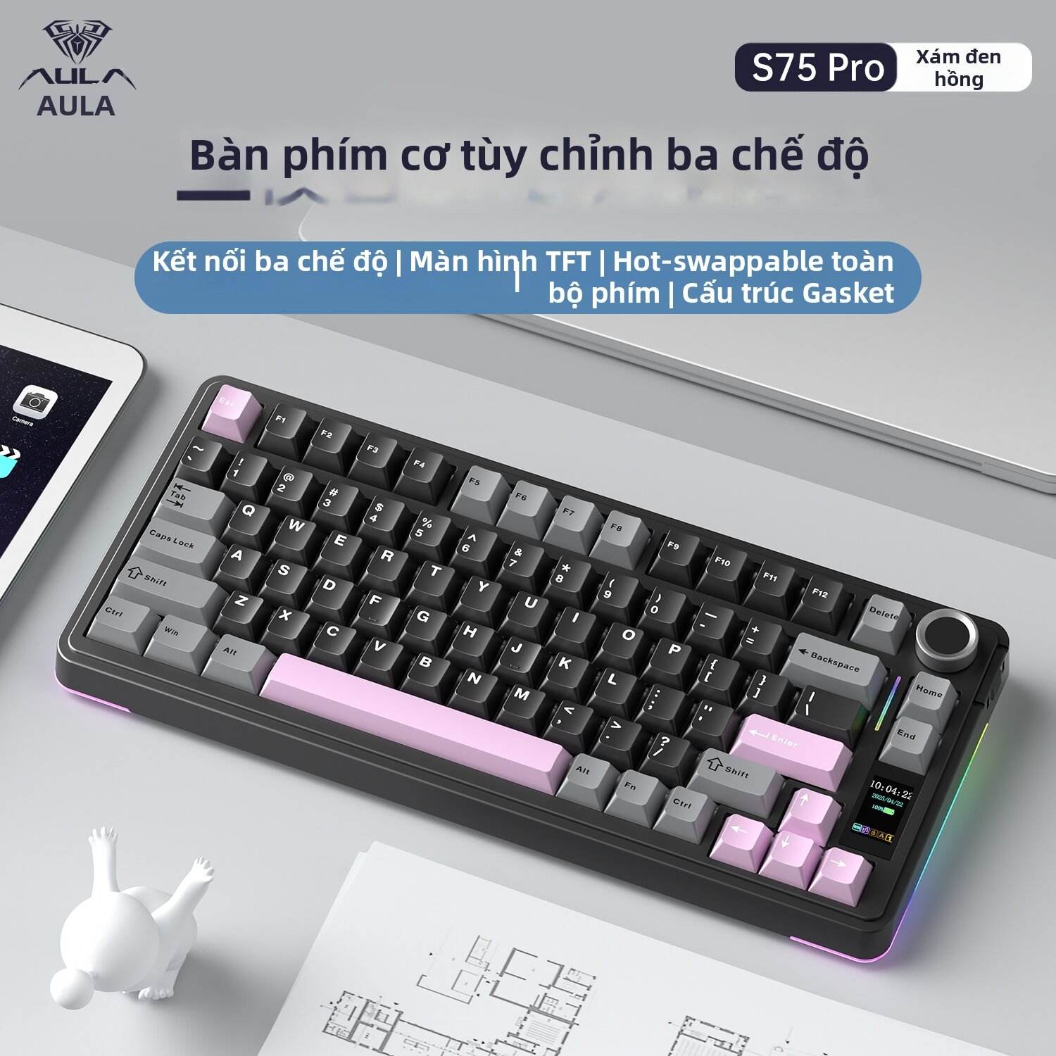 AULA | Bàn Phím Cơ Không Dây Đa Chế Độ