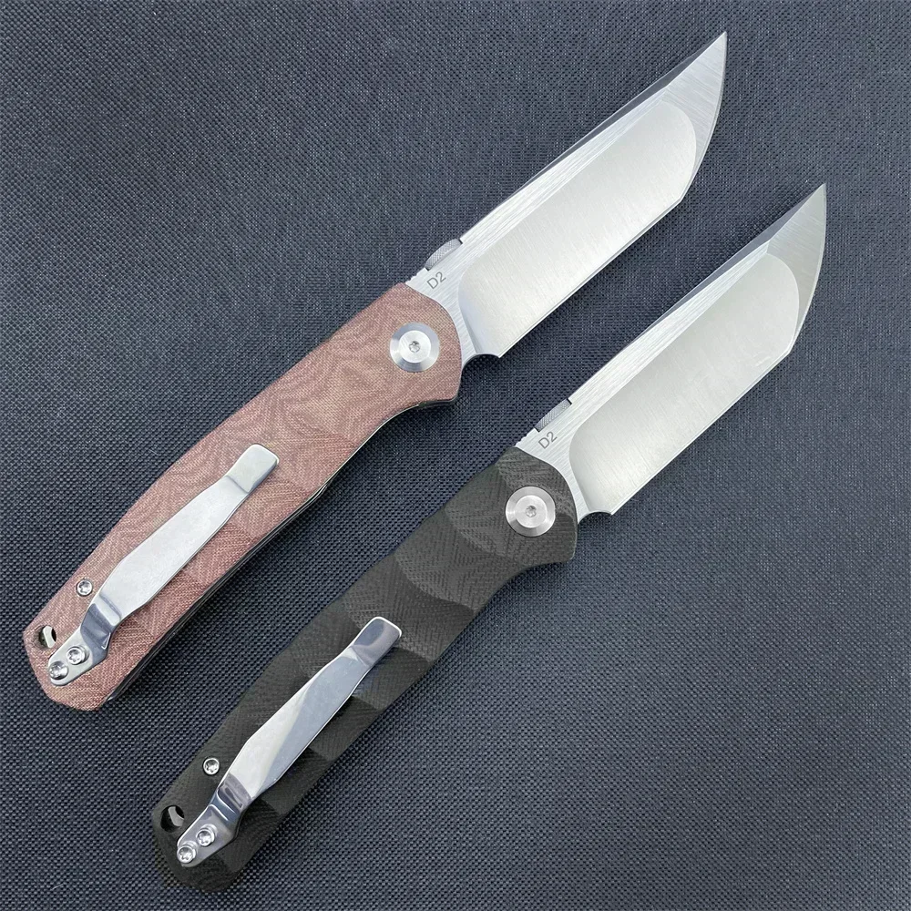 Shirogorov 520 Survival Folding Pocket Knife D2 Blade G10 Handle Outdoor Camping Hunting Knives Utility Tactical EDC Tools Gifts