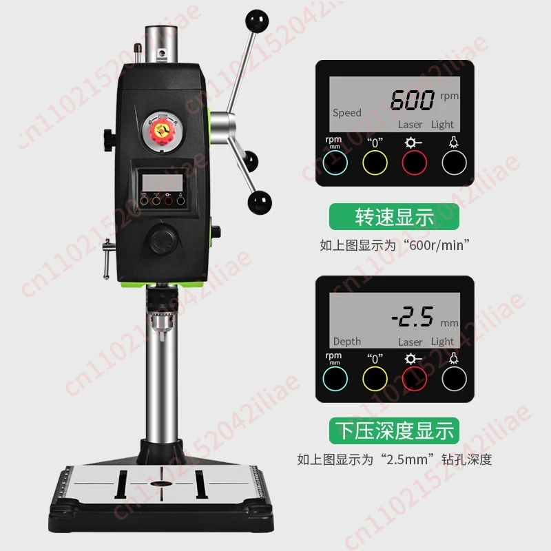 800W Digital Display Bench Drill Small Industrial Grade High Precision Drilling Machine Miniature Multi Function With Lighting